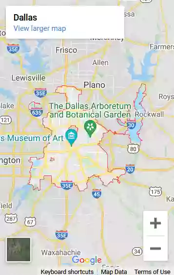 Map of Dallas, TX
