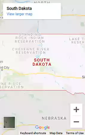 Map of South Dakota