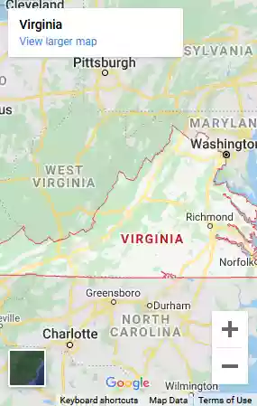 Map of Virginia