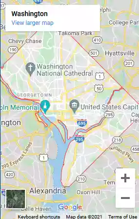 Map of Washington D.C.