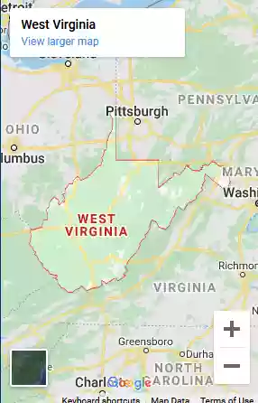 Map of West Virginia